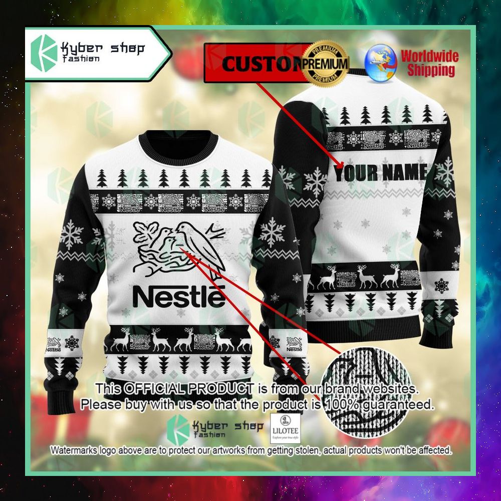 nestle custom name christmas sweater 1 669