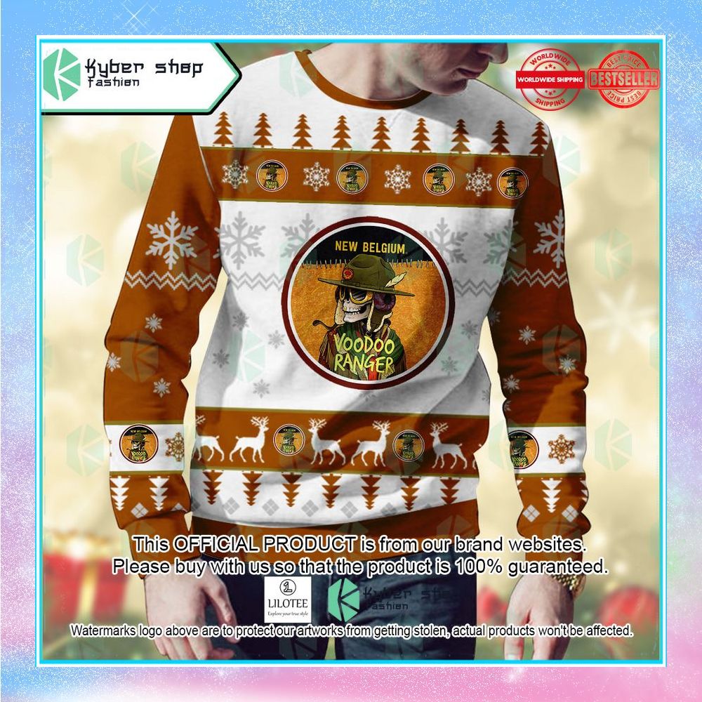 new belgium voodoo ranger rotating ipa series christmas sweater 2 90