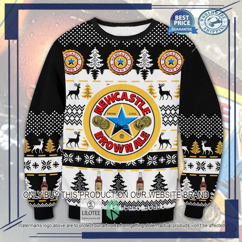 new castle brown ale ugly christmas sweater 1 16441