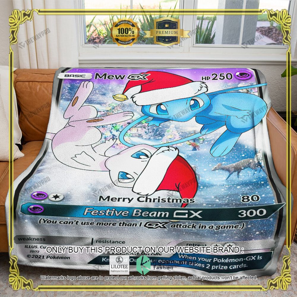 New Christmas Mew GX Anime Pokemon Blanket - LIMITED EDITION 7