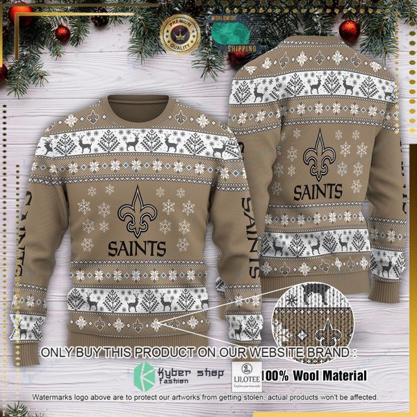 new orleans saints nfl woolen knitted sweater 1 25736