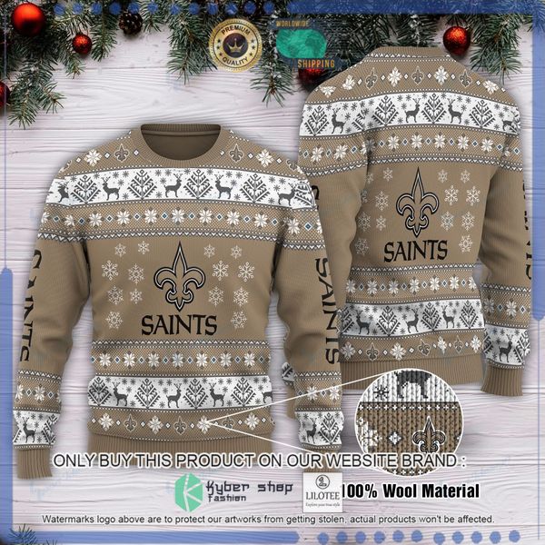 new orleans saints nfl woolen knitted sweater 1 32747