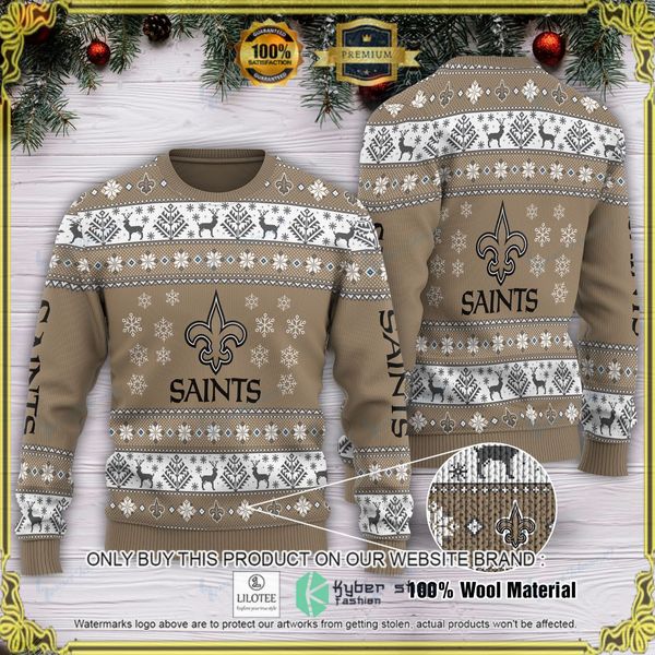 new orleans saints nfl woolen knitted sweater 1 37030
