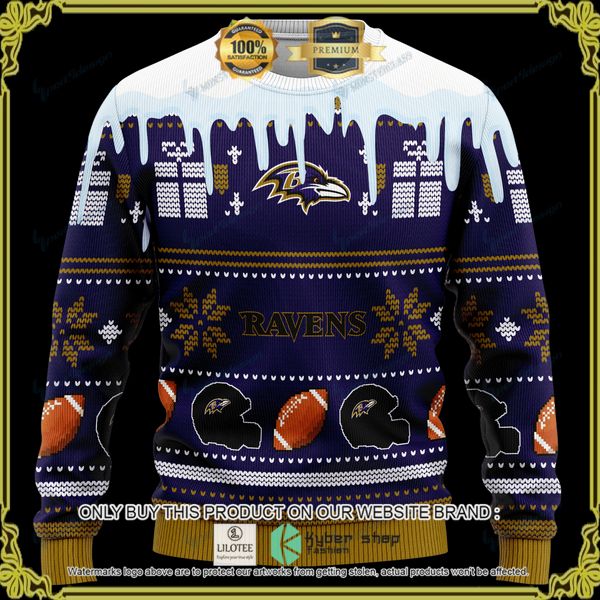 nfl baltimore ravens personalized woolen knitted sweater 1 38826