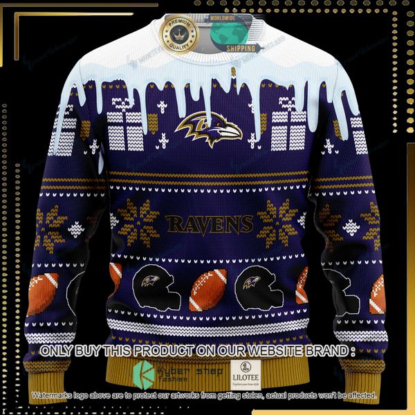 nfl baltimore ravens personalized woolen knitted sweater 1 72948