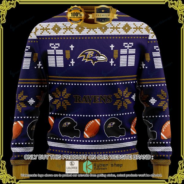 nfl baltimore ravens team personalized woolen knitted sweater 1 18416