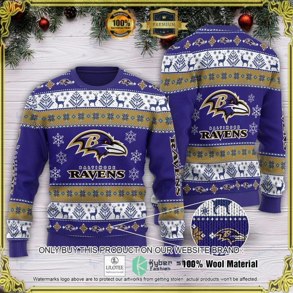 nfl baltimore ravens woolen knitted sweater 1 22821