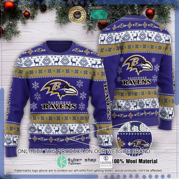 nfl baltimore ravens woolen knitted sweater 1 65831