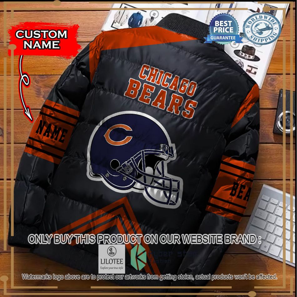 nfl chicago bears helmet custom name down jacket 2 13499