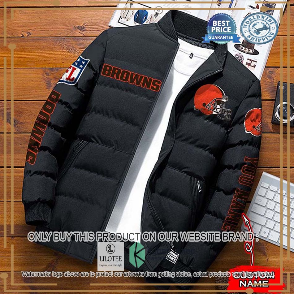 nfl cleveland browns custom name down jacket 1 78786