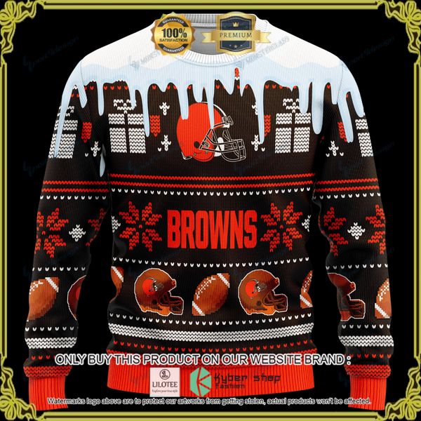 nfl cleveland browns personalized woolen knitted sweater 1 52736