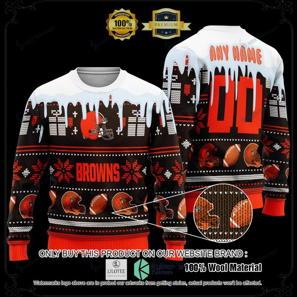 nfl cleveland browns personalized woolen knitted sweater 1 9398