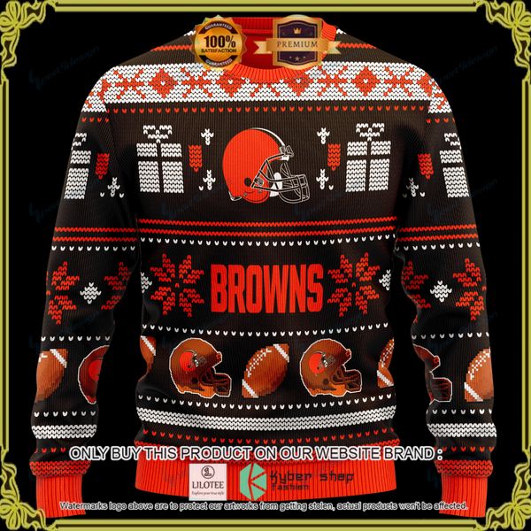 nfl cleveland browns team personalized woolen knitted sweater 1 86953