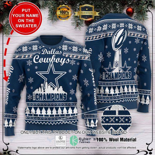 nfl dallas cowboys custom name woolen knitted sweater 1 310
