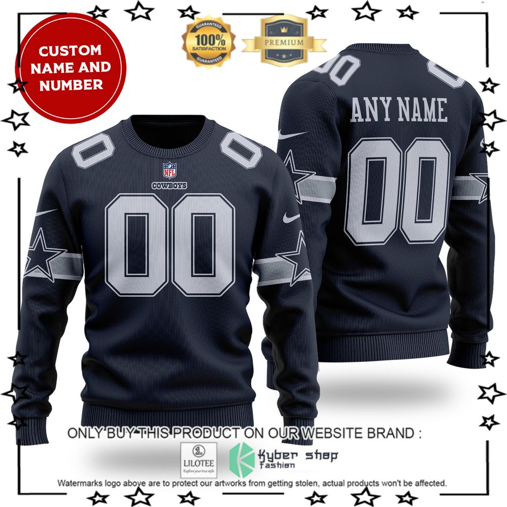 nfl dallas cowboys personalized wool sweater 1 75824