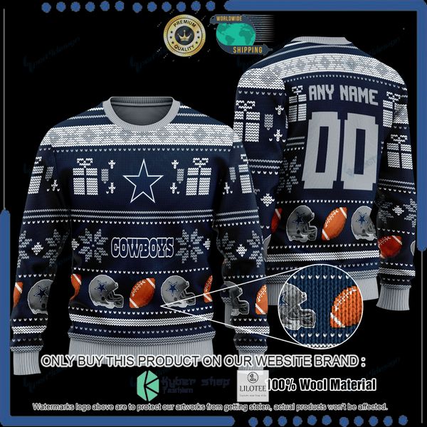 nfl dallas cowboys team personalized woolen knitted sweater 1 53117