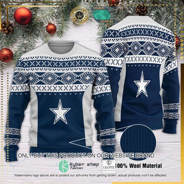 nfl dallas cowboys team woolen knitted sweater 1 26942