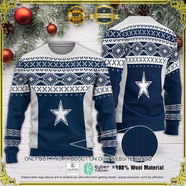 nfl dallas cowboys team woolen knitted sweater 1 4308
