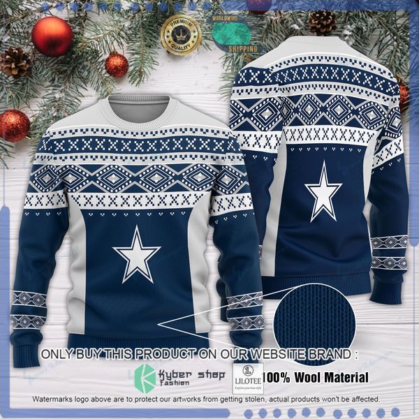 nfl dallas cowboys team woolen knitted sweater 1 67146