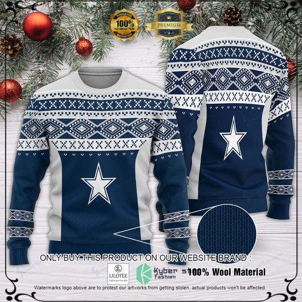 nfl dallas cowboys team woolen knitted sweater 1 73548
