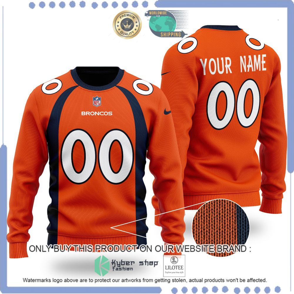nfl denver broncos personalized wool sweater 1 88614