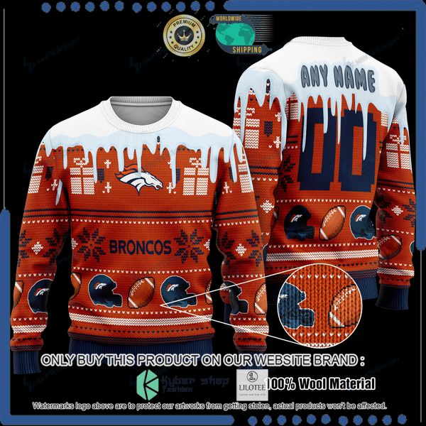 nfl denver broncos personalized woolen knitted sweater 1 59682