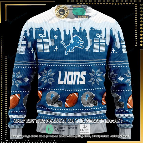 nfl detroit lions personalized woolen knitted sweater 1 6713