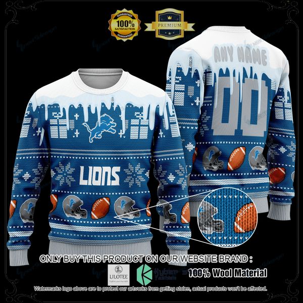 nfl detroit lions personalized woolen knitted sweater 1 8309