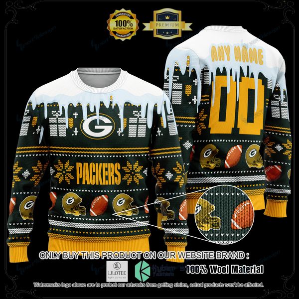 nfl green bay packers personalized woolen knitted sweater 1 3085