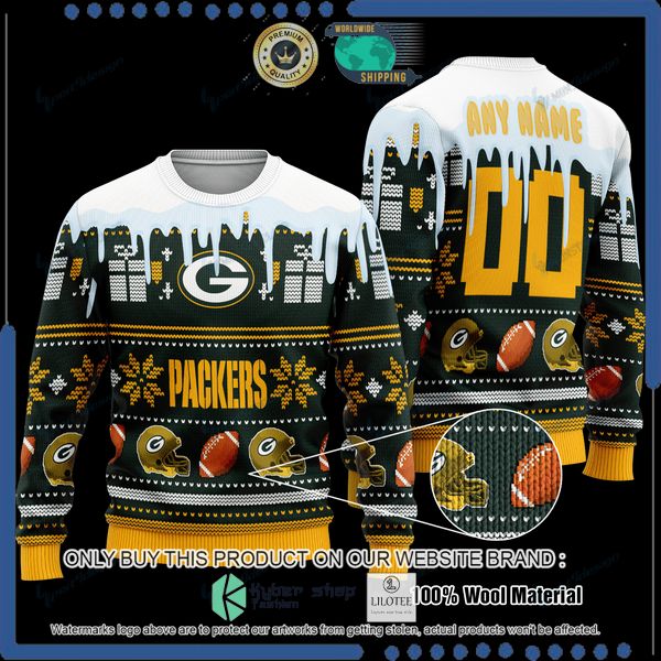 nfl green bay packers personalized woolen knitted sweater 1 66479
