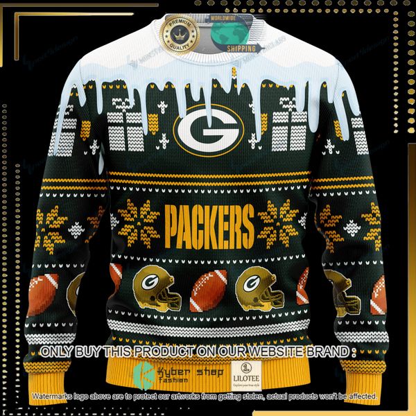 nfl green bay packers personalized woolen knitted sweater 1 98780