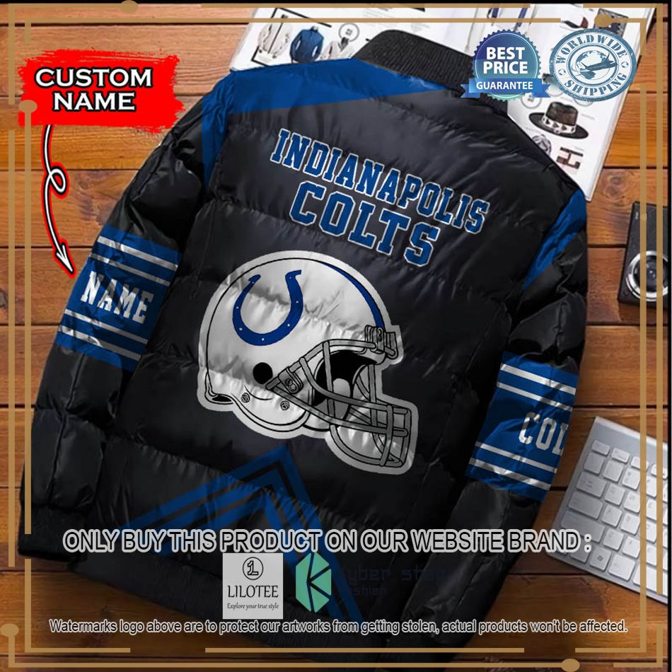 nfl indianapolis colts helmet custom name down jacket 2 72396