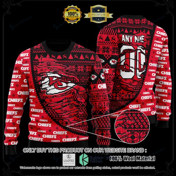 nfl kansas city chiefs pattern personalized woolen knitted sweater 1 79634