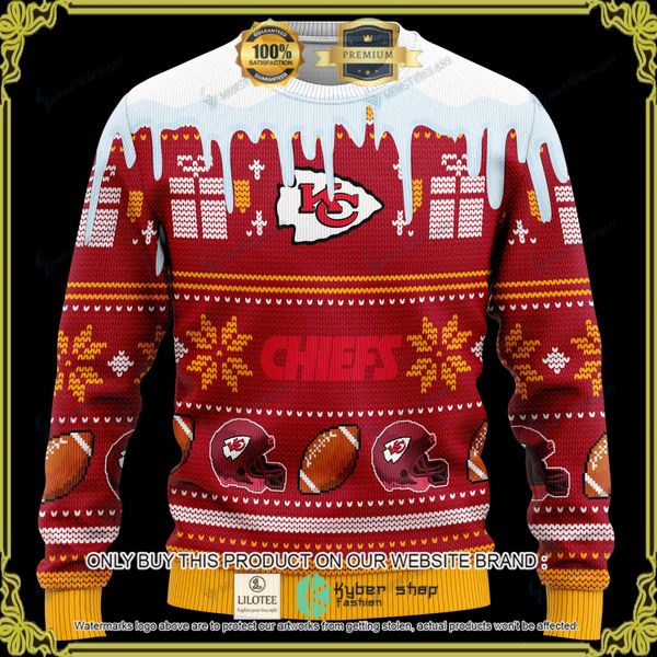 nfl kansas city chiefs personalized woolen knitted sweater 1 30448