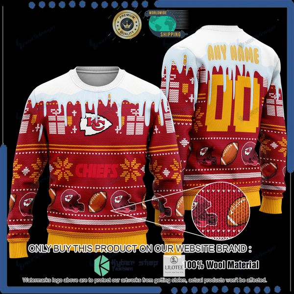nfl kansas city chiefs personalized woolen knitted sweater 1 38842
