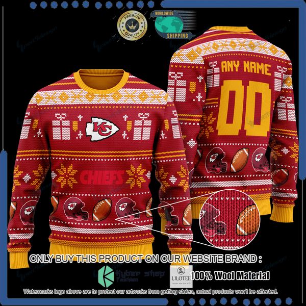 nfl kansas city chiefs team personalized woolen knitted sweater 1 13172