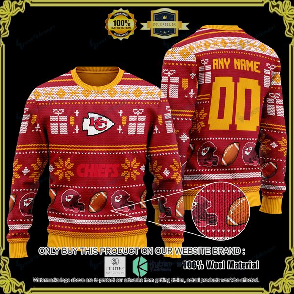 nfl kansas city chiefs team personalized woolen knitted sweater 1 89078