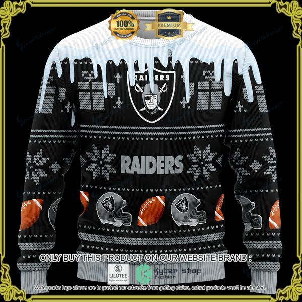 nfl las vegas raiders personalized woolen knitted sweater 1 89639