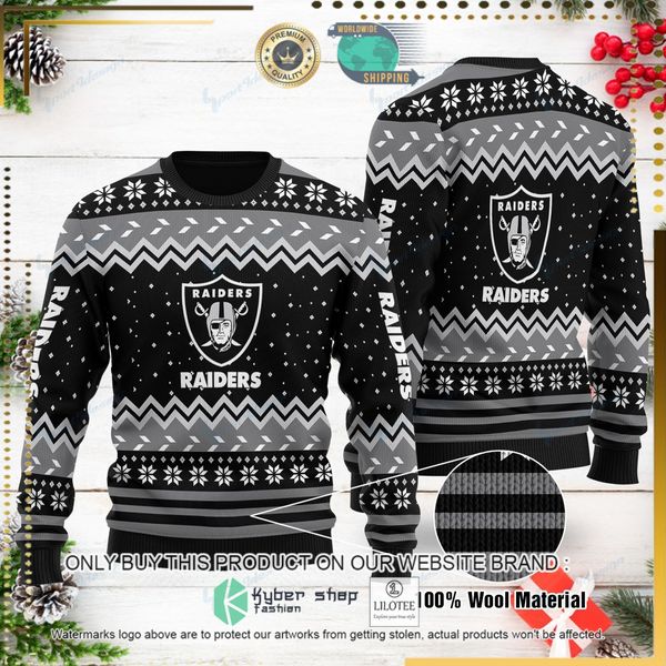 nfl las vegas raiders team woolen knitted sweater 1 11860
