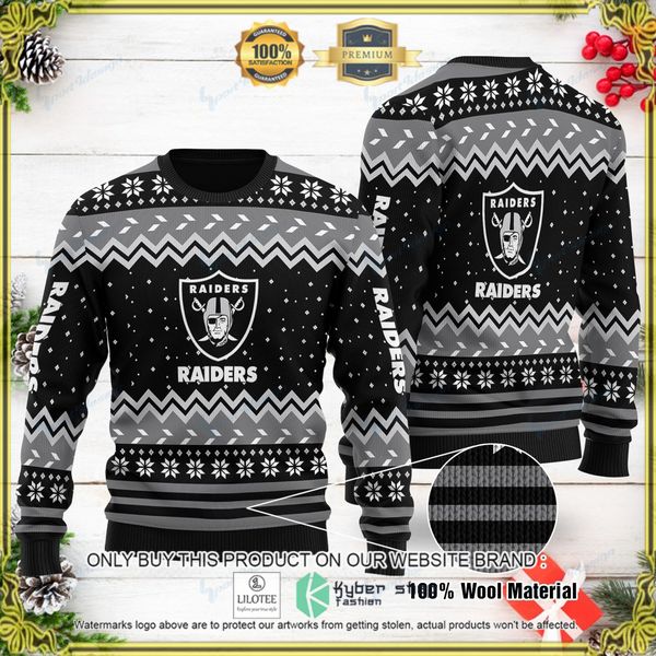 nfl las vegas raiders team woolen knitted sweater 1 26888