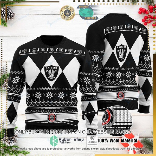 nfl las vegas raiders woolen knitted sweater 1 75454