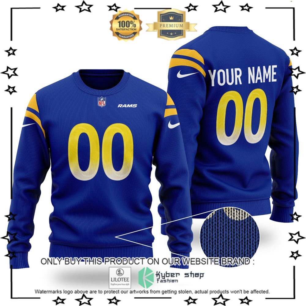 nfl los angeles rams personalized christmas sweater 1 28798