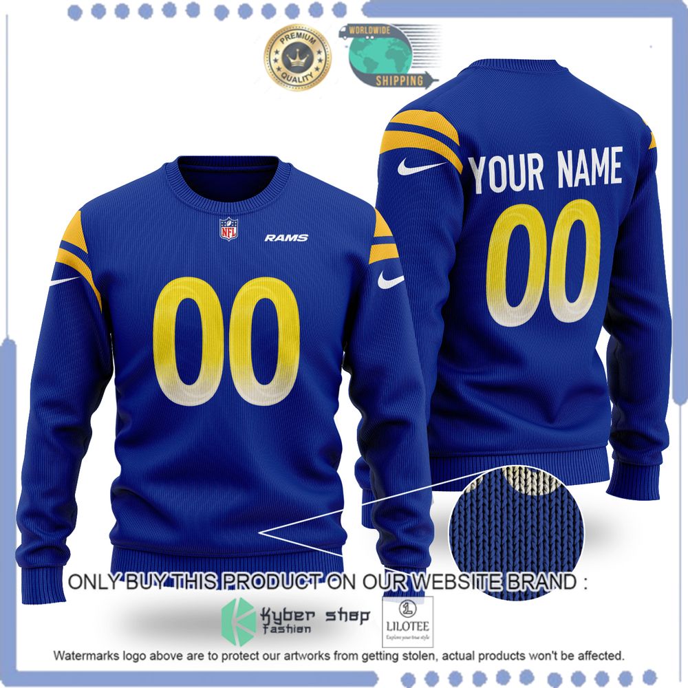 nfl los angeles rams personalized christmas sweater 1 98926