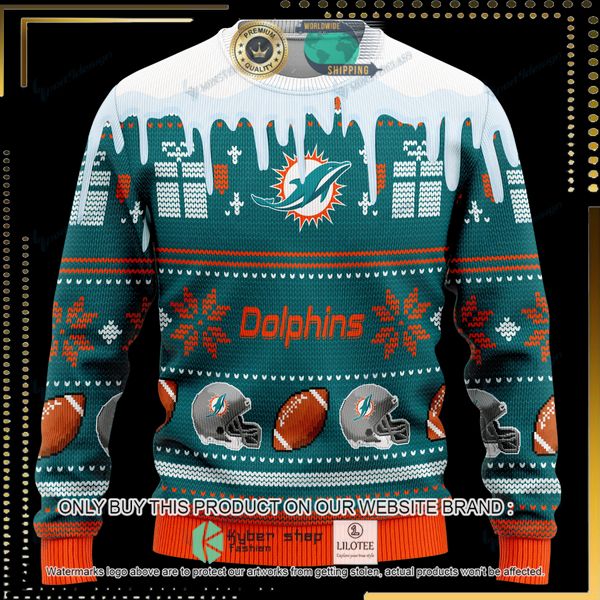 nfl miami dolphins personalized woolen knitted sweater 1 64309