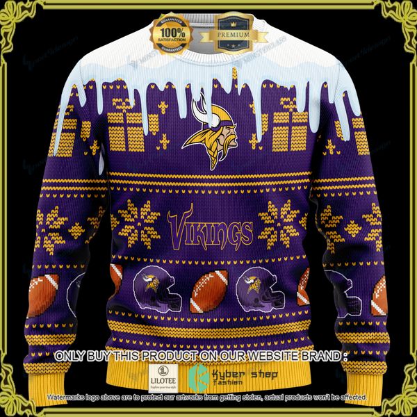 nfl minnesota vikings personalized woolen knitted sweater 1 74779