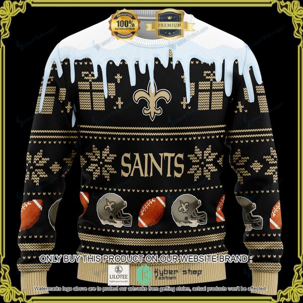 nfl new orleans saints personalized woolen knitted sweater 1 50605