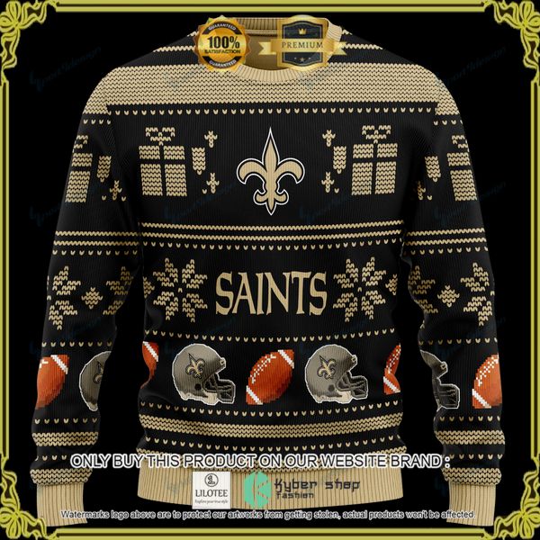 nfl new orleans saints team personalized woolen knitted sweater 1 68282
