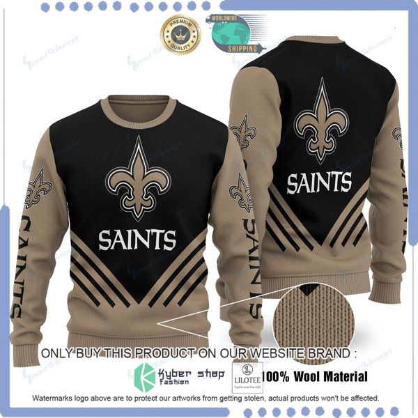 nfl new orleans saints team woolen knitted sweater 1 42086