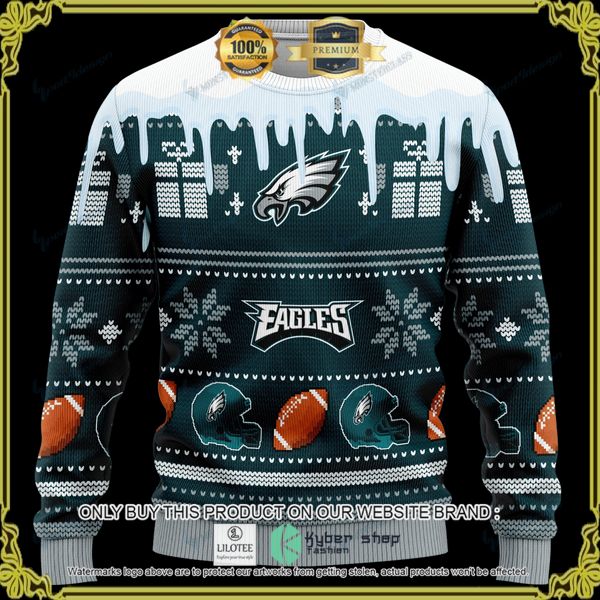 nfl philadelphia eagles personalized woolen knitted sweater 1 38522