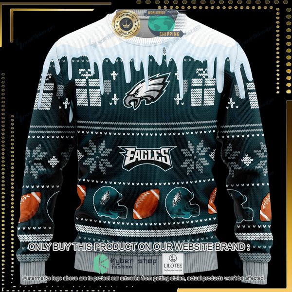 nfl philadelphia eagles personalized woolen knitted sweater 1 75277